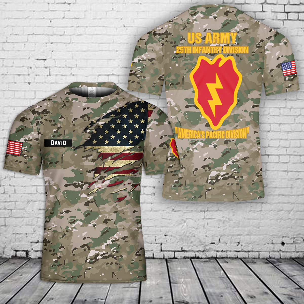 US Army 25th Infantry Division 3D T-shirt