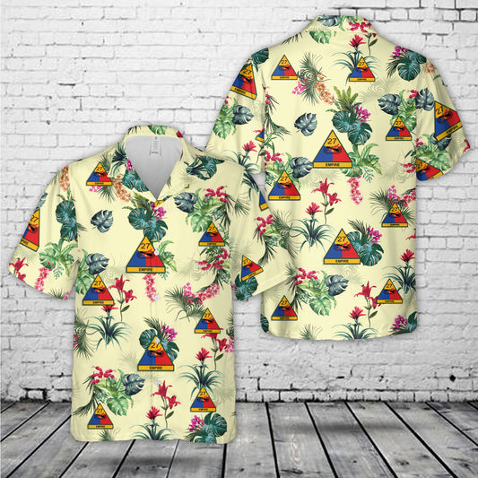 US Army 27th Armored Division (27th AD) Hawaiian Shirt