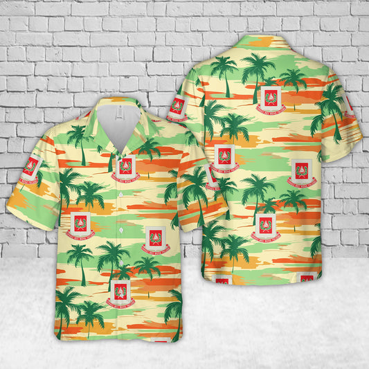 US Army 27th Engineer Battalion (Combat) (Airborne) "Tiger Battalion" Hawaiian Shirt