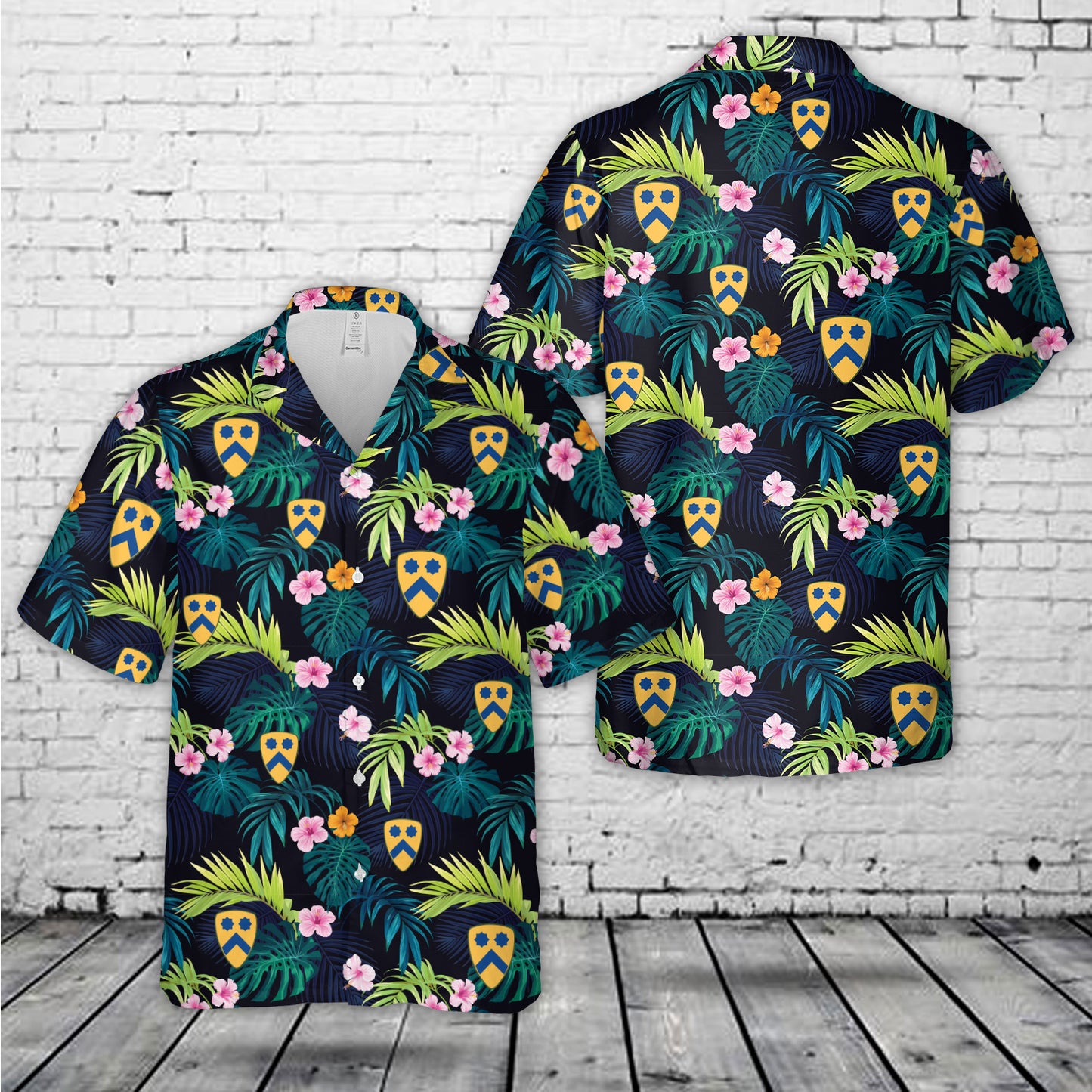 US Army 2nd Cavalry Division Patch World War II Hawaiian Shirt