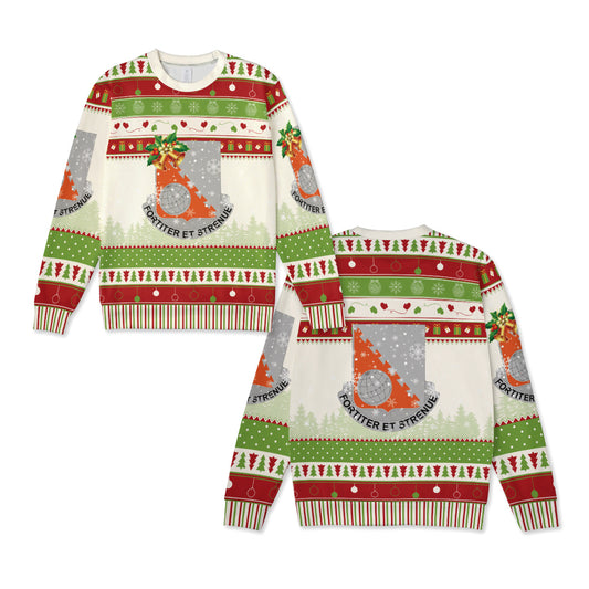US Army 30th Signal Battalion Christmas Knitted Sweater