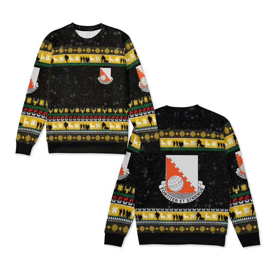 US Army 30th Signal Battalion Christmas Knitted Sweater