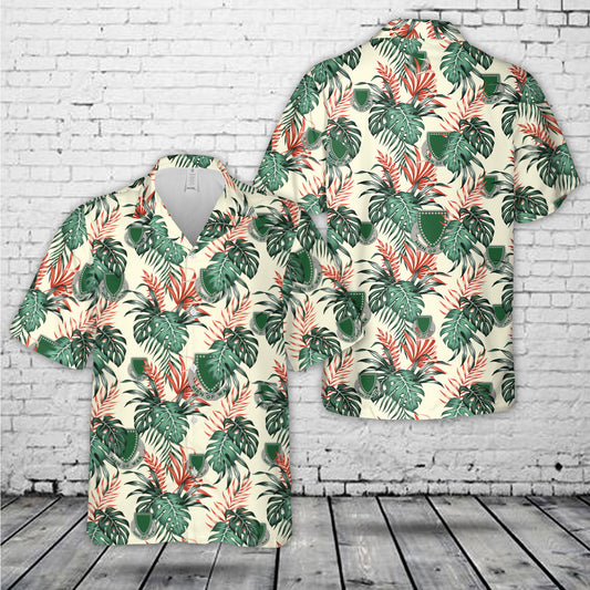 US Army 33rd Cavalry Regiment Unit Crest Hawaiian Shirt