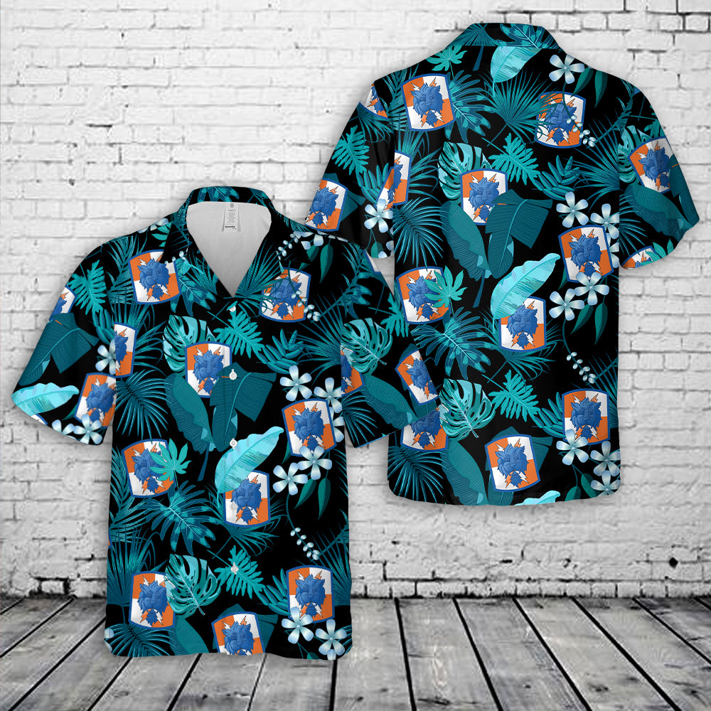 US Army 35th Corps Signal Brigade Hawaiian Shirt