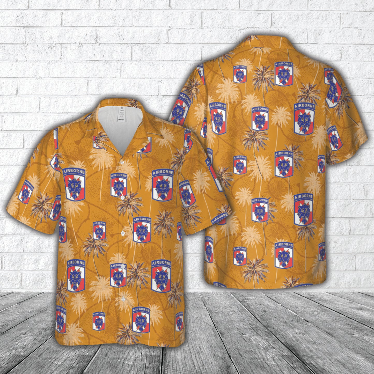 US Army 35th Signal Brigade CSIB with Airborne Tab Hawaiian Shirt