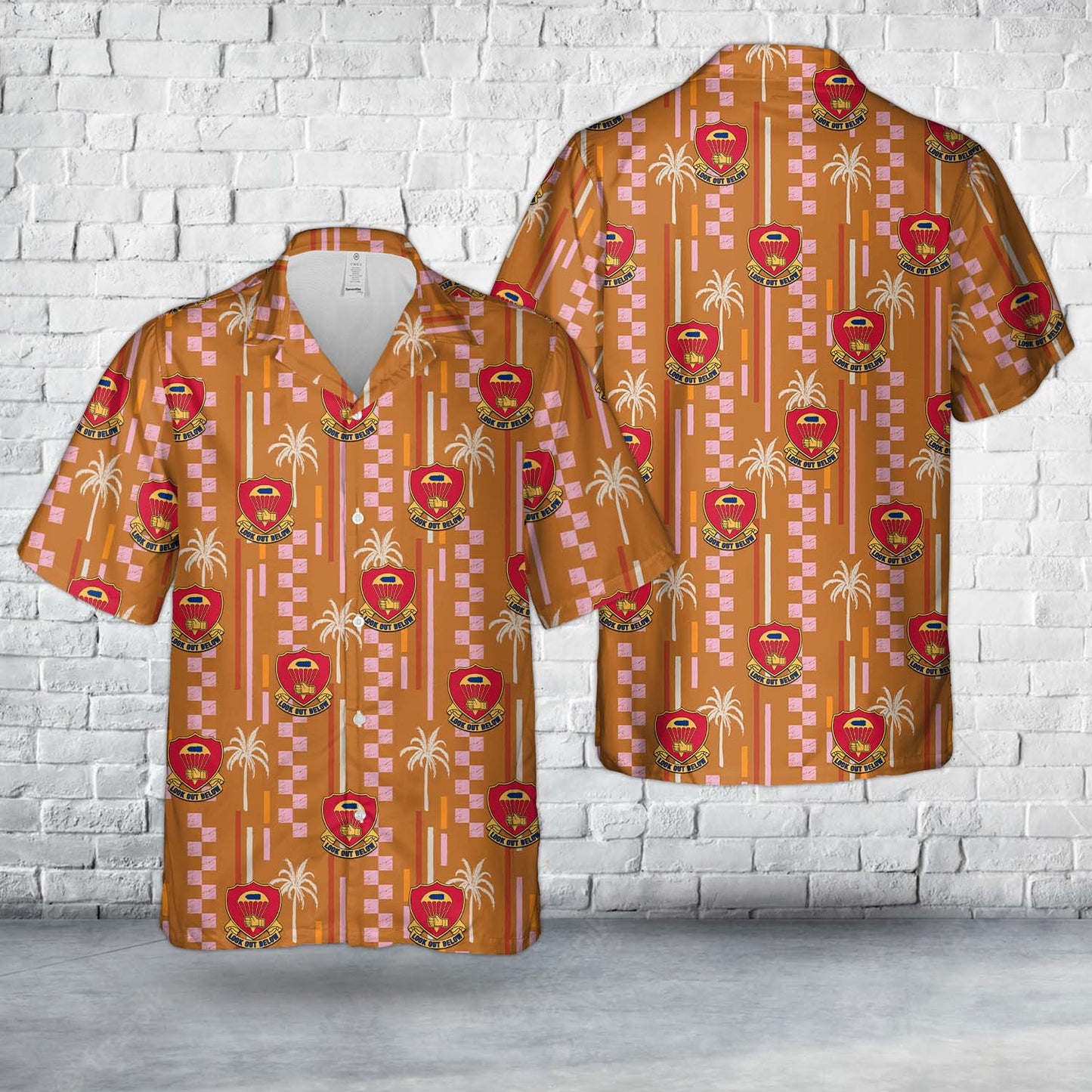 US Army 376th Parachute Field Artillery Battalion (376th PFAB) Hawaiian Shirt