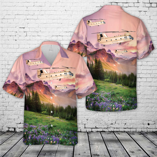 US Army 4th Batt, 123rd Reg, Sugar Bears North CH-47 Hawaiian Shirt