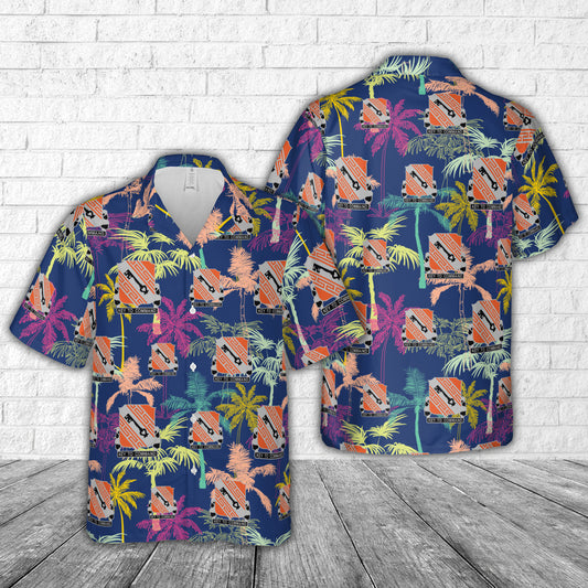 US Army 50th Signal Battalion Unit Crest Hawaiian Shirt