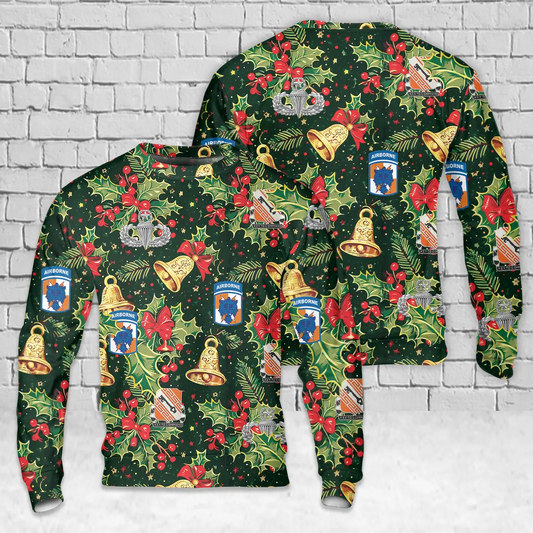 US Army 50th Signal Battalion (Abn) AOP Christmas Sweater