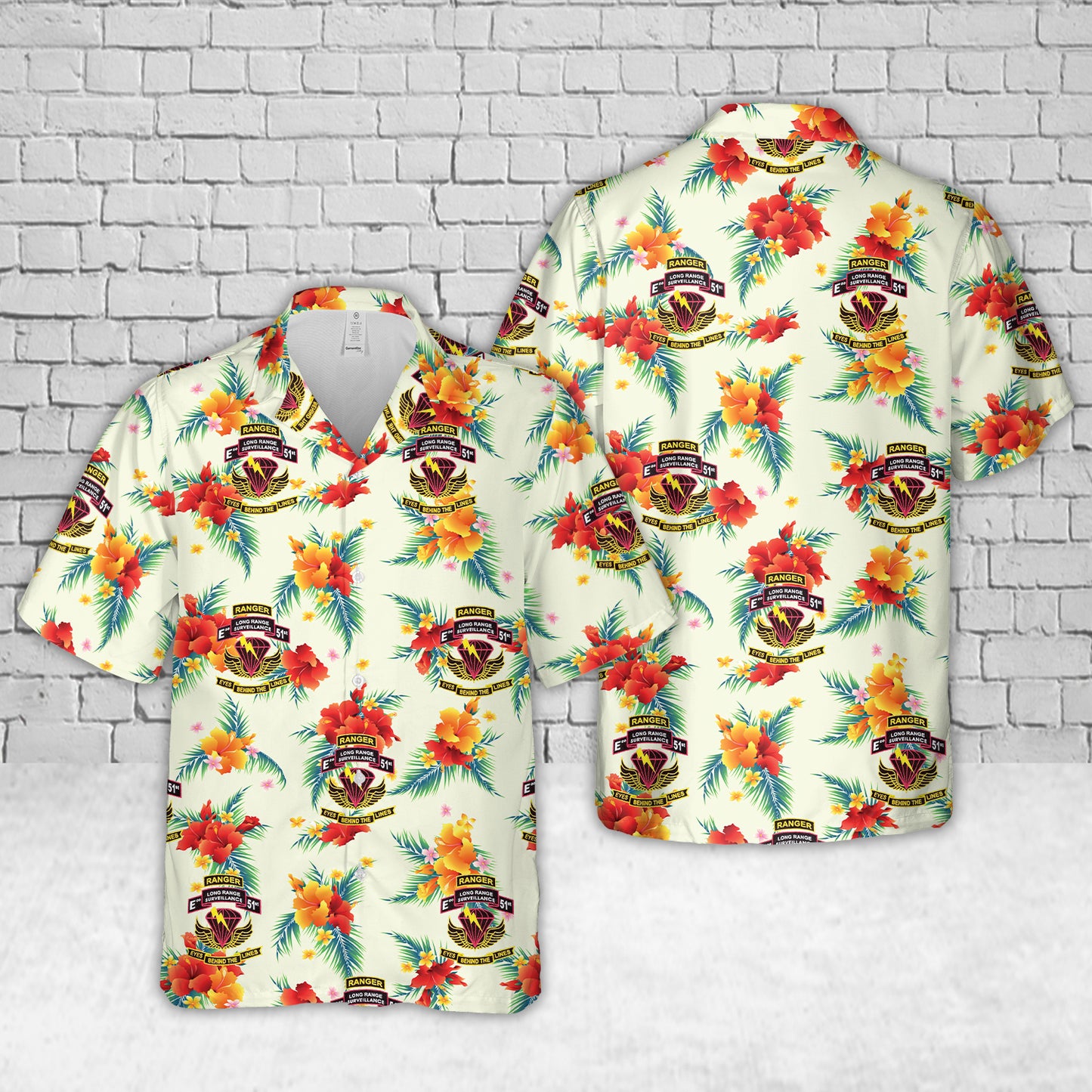 US Army 51st Infantry Regiment (Long Range Surveillance Company) Hawaiian Shirt