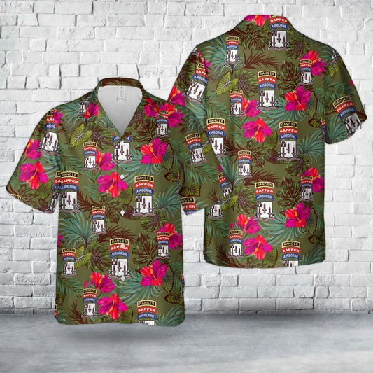 US Army 54th Brigade Engineer Battalion - Airborne Ranger Sapper Hawaiian Shirt