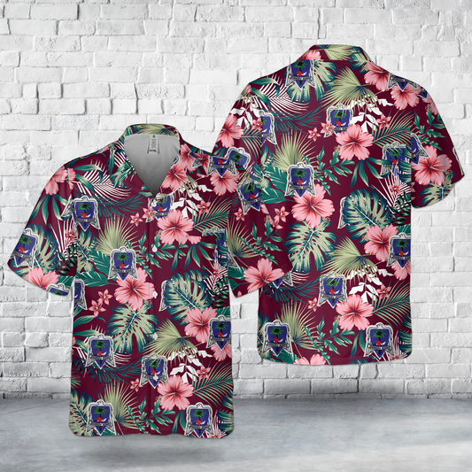 US Army 551st Parachute Infantry Battalion (551st PIB) Pocket Hawaiian Shirt