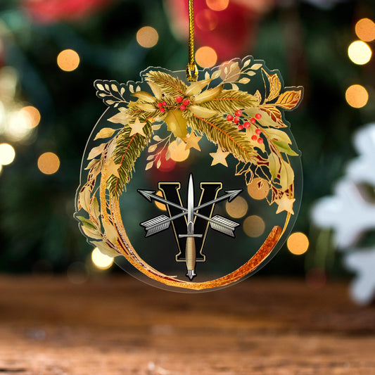 US Army 5th Group Special Forces Custom shape Clear 1-sided Acrylic Ornament