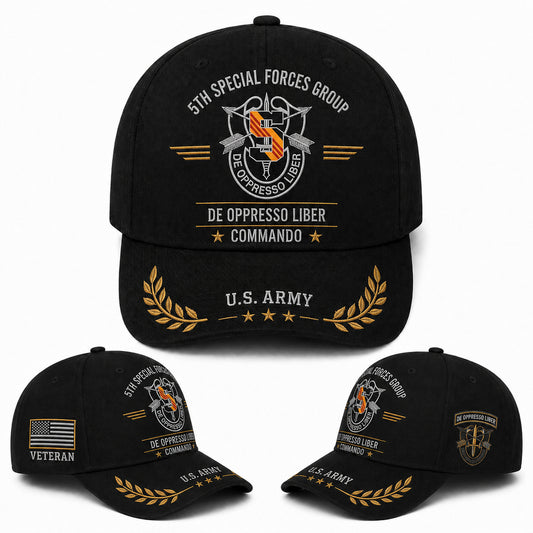 US Army 5th Special Forces Group Commando Veteran Baseball Cap