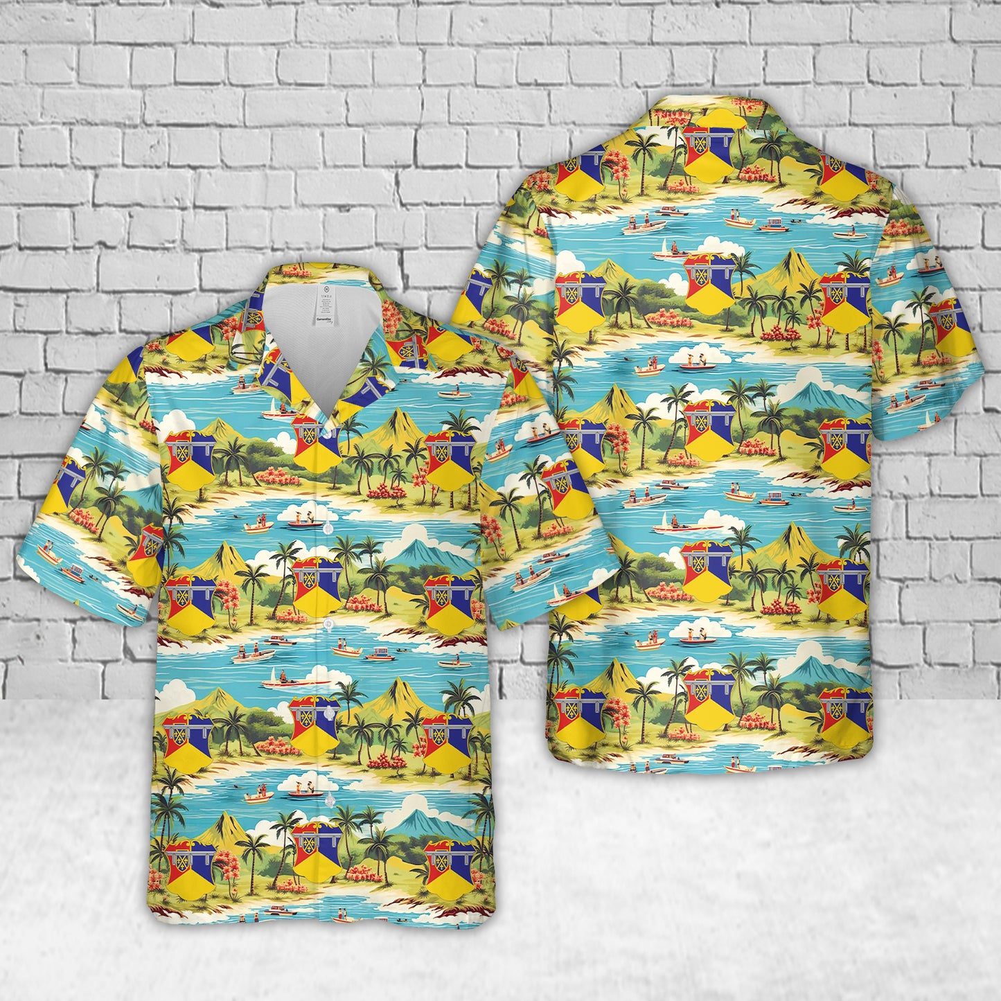 US Army 66th Armor Regiment "Burt's Knights" Hawaiian Shirt