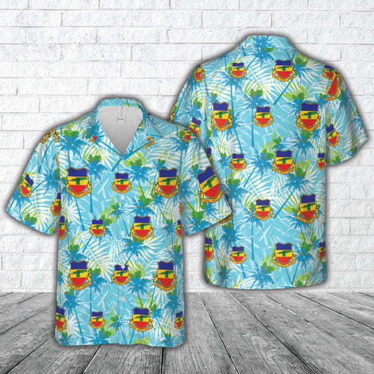 US Army 73rd Cavalry Regiment Unit Crest Hawaiian Shirt