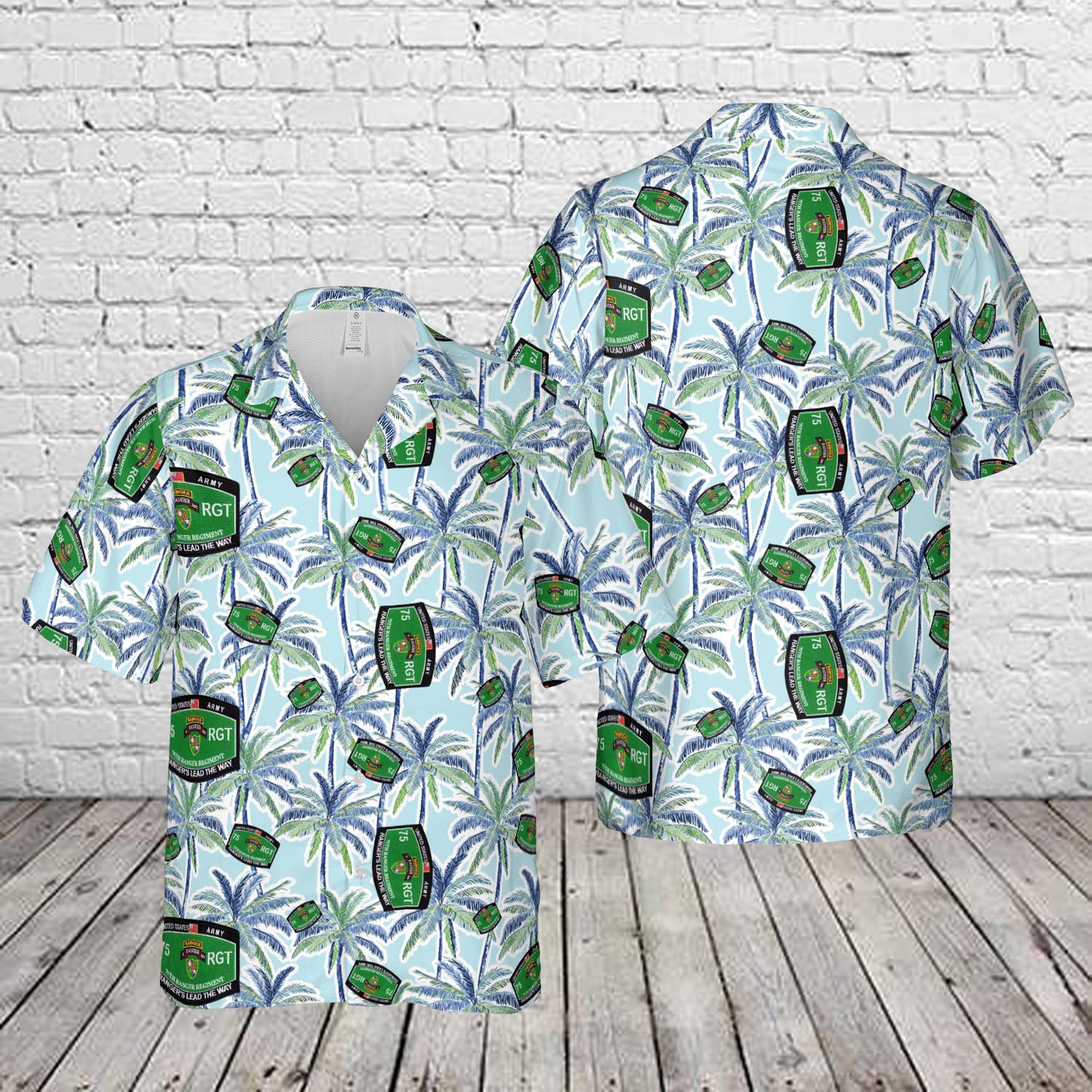 US Army 75th Infantry Regiment O Company Long Range Patrol - Airborne Ranger Hawaiian Shirt