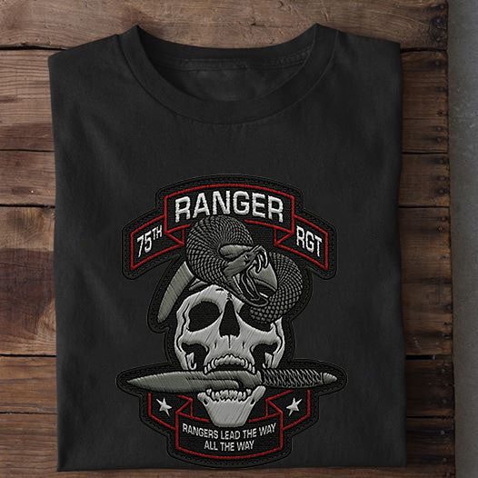 US Army 75th Ranger Regiment Classic Unisex T-Shirt Gildan 5000 (Made In US)