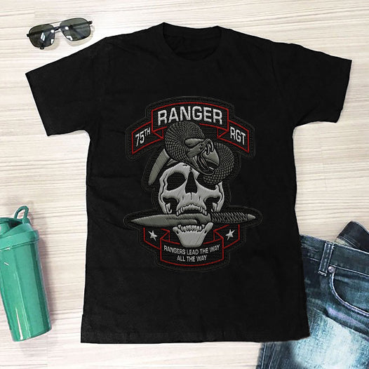US Army 75th Ranger Regiment Classic Unisex T-Shirt Gildan 5000 (Made In US)