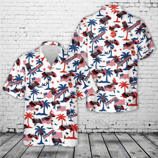 US Army 82nd ABN Division All American Freefall Parachute Demonstration, 4th Of July Hawaiian Shirt