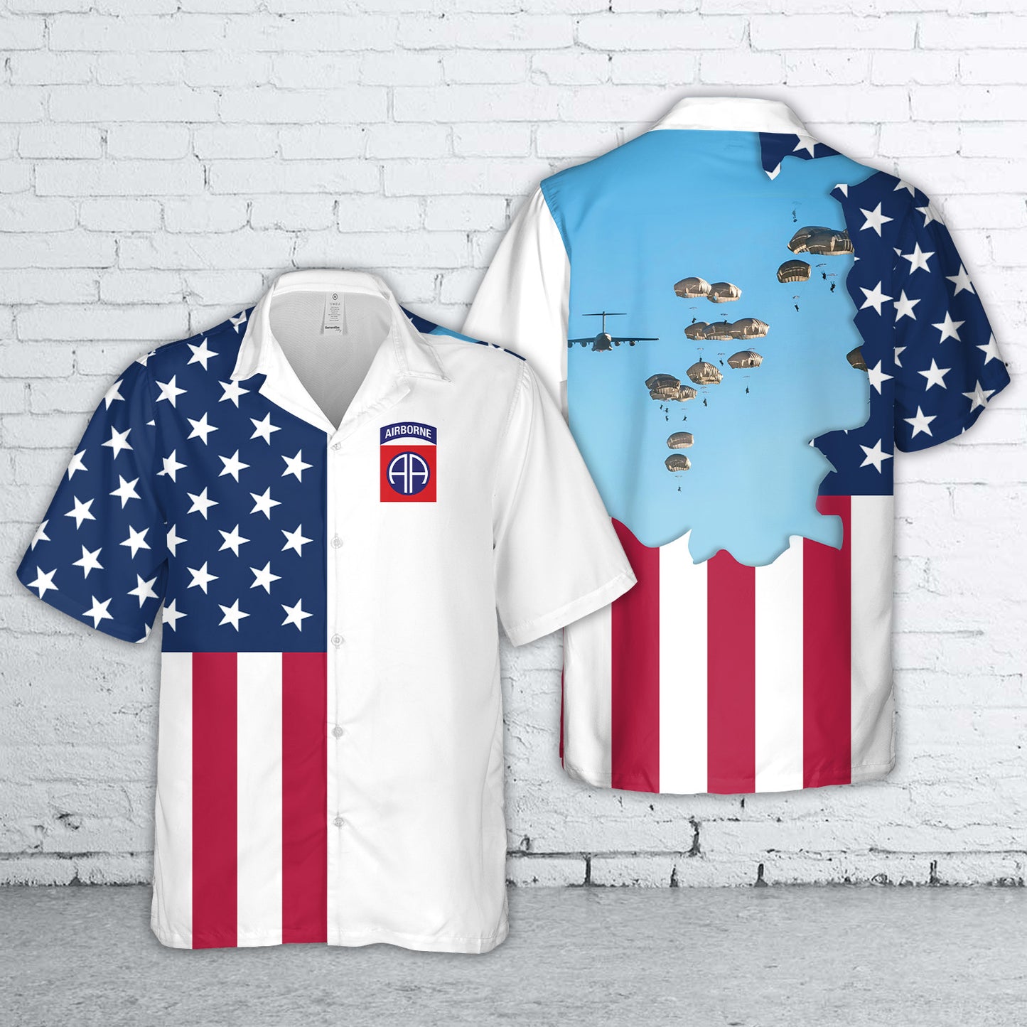 US Army 82nd Airborne Division, 4th Of July Hawaiian Shirt