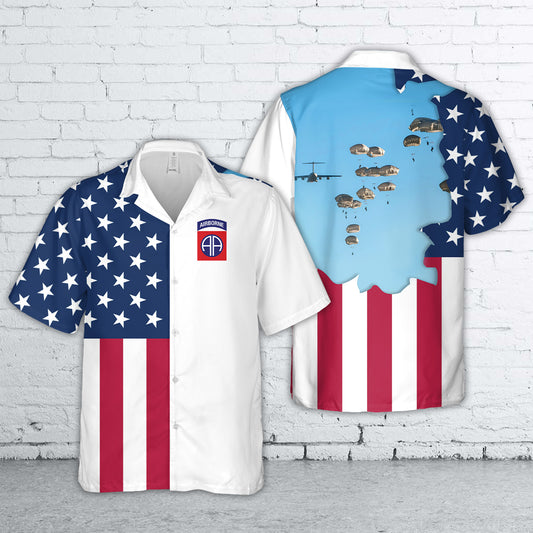 US Army 82nd Airborne Division, 4th Of July Hawaiian Shirt