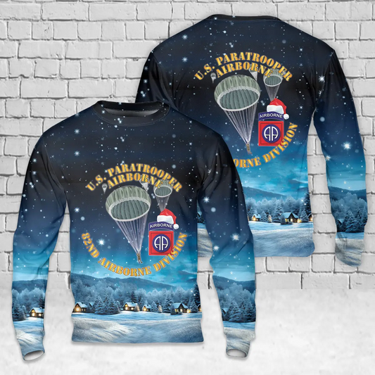 US Army 82nd Airborne Division AOP Christmas Sweater