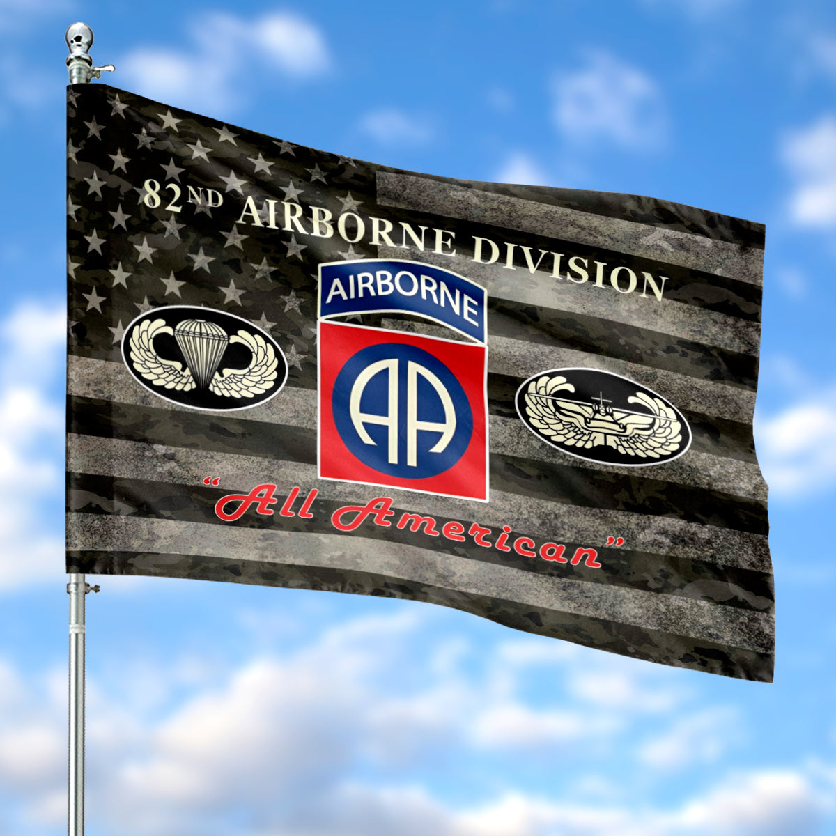 US Army 82nd Airborne Division All American House Flag