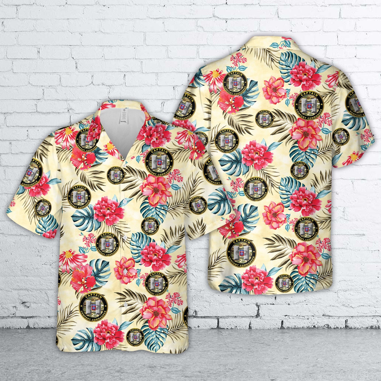 US Army 82nd Airborne Division Captain Company Commander Hawaiian Shirt