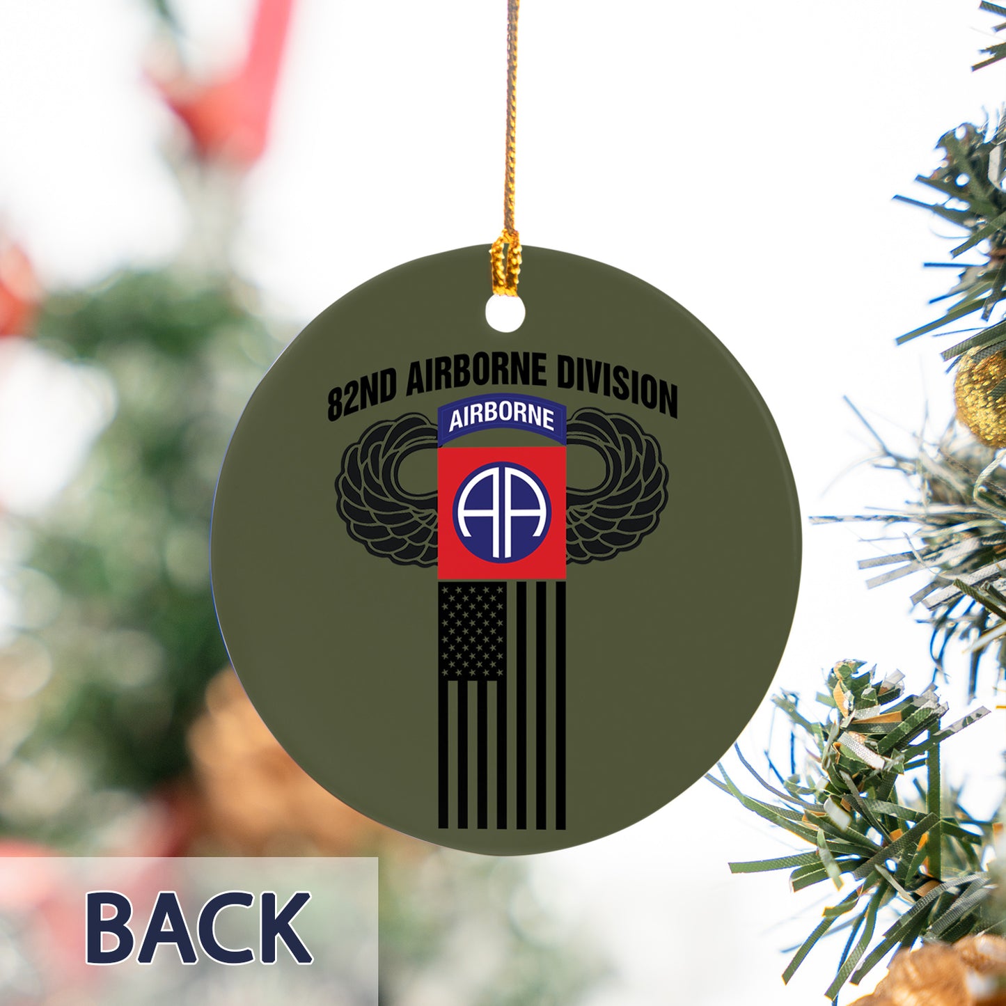 US Army 82nd Airborne Division Ceramic Ornament