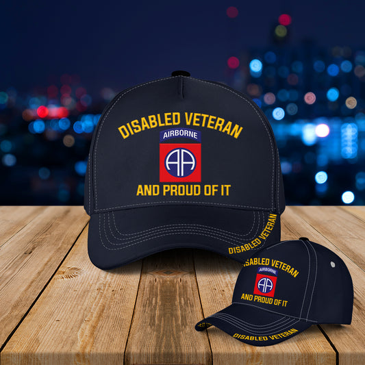 US Army 82nd Airborne Division Disabled Veteran Baseball Cap