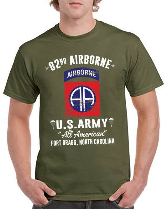 US Army 82nd Airborne Division Fort Bragg NC Classic Unisex T-Shirt Gildan 5000 (Made In US)