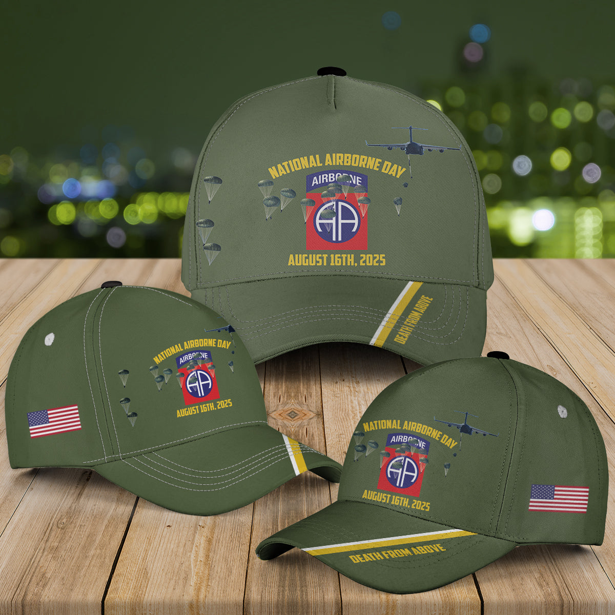 US Army 82nd Airborne Division National Airborne Day 2025 Baseball Cap