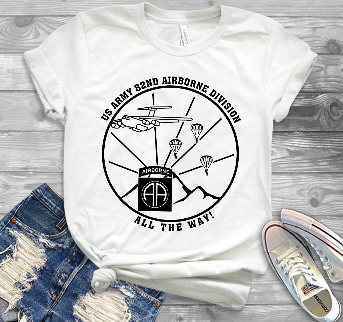 US Army 82nd Airborne Division Unisex T-Shirt Gildan 5000 (Made In US)