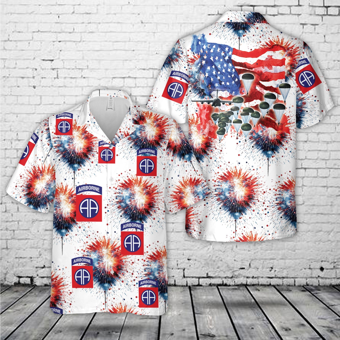 US Army 82nd Airborne Division, 4th Of July Hawaiian Shirt