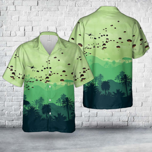 US Army 82nd Airborne Division jump at Holland Drop Zone at Fort Bragg, N.C Hawaiian Shirt