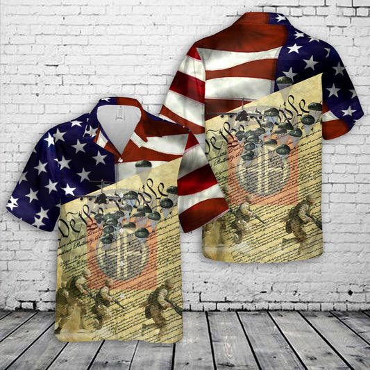 US Army 82nd Airborne Hawaiian Shirt