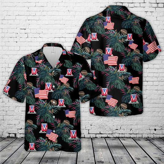 US Army 82nd Brigade Engineer Unit Crest Hawaiian Shirt