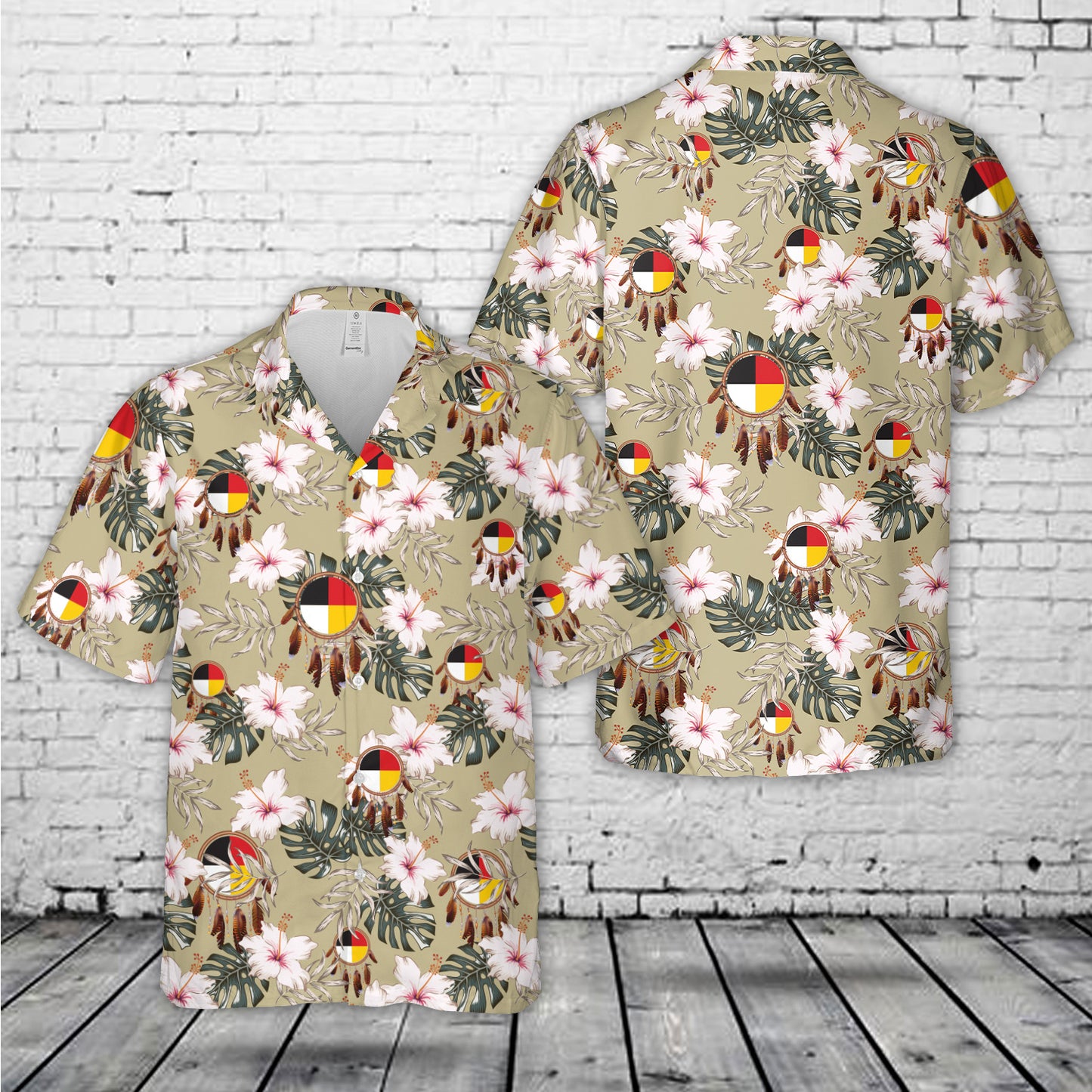 Native American Medicine Wheel Dreamcatcher Hawaiian Shirt