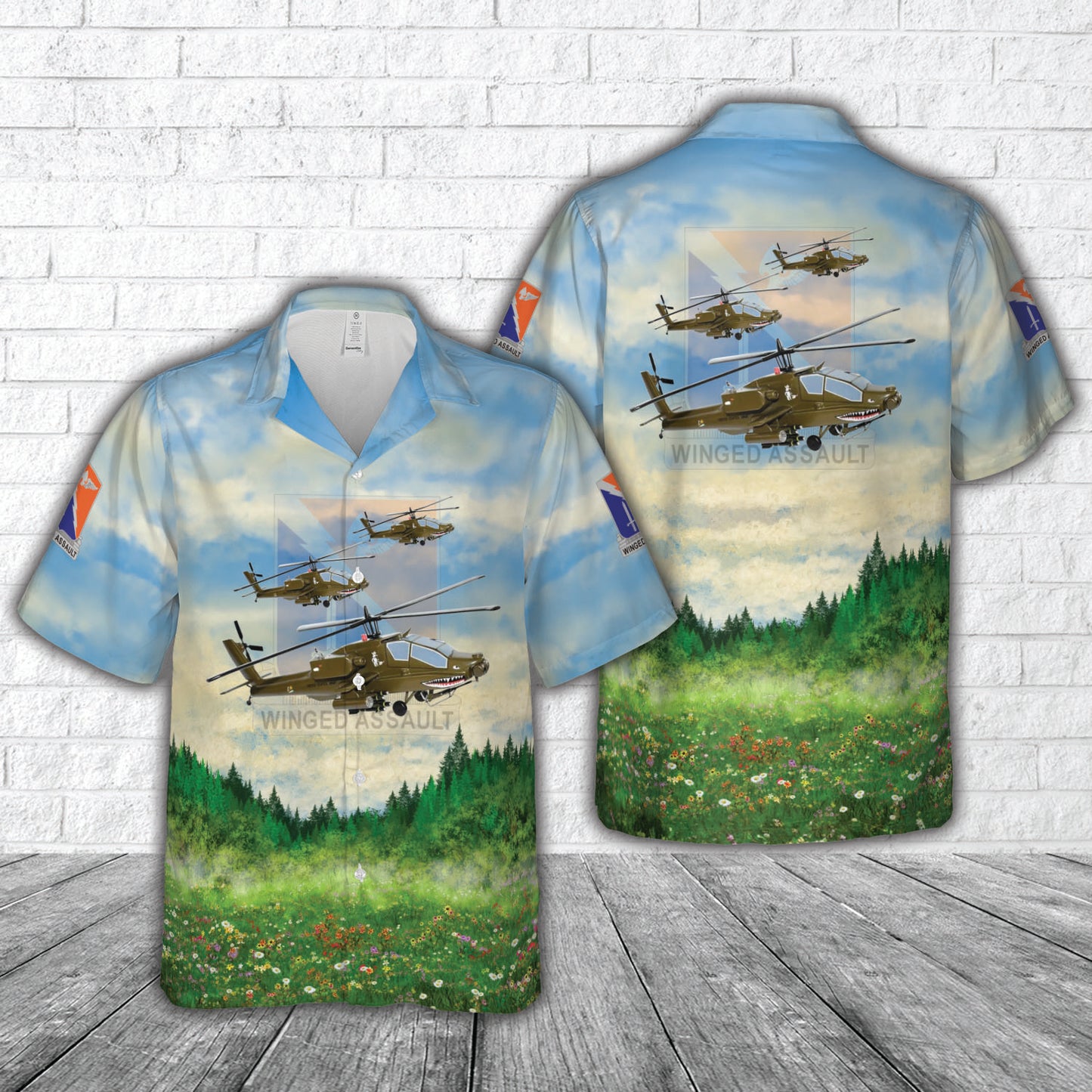 US Army 8th Battalion, 229th Aviation Regiment AH-64D Hawaiian Shirt
