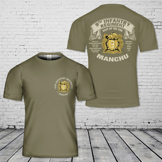 US Army 9th Infantry Regiment Manchu Fort Carson, CO 3D T-Shirt