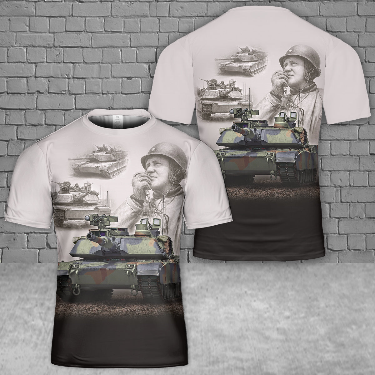 US Army ABRAMS T-Shirt 3D