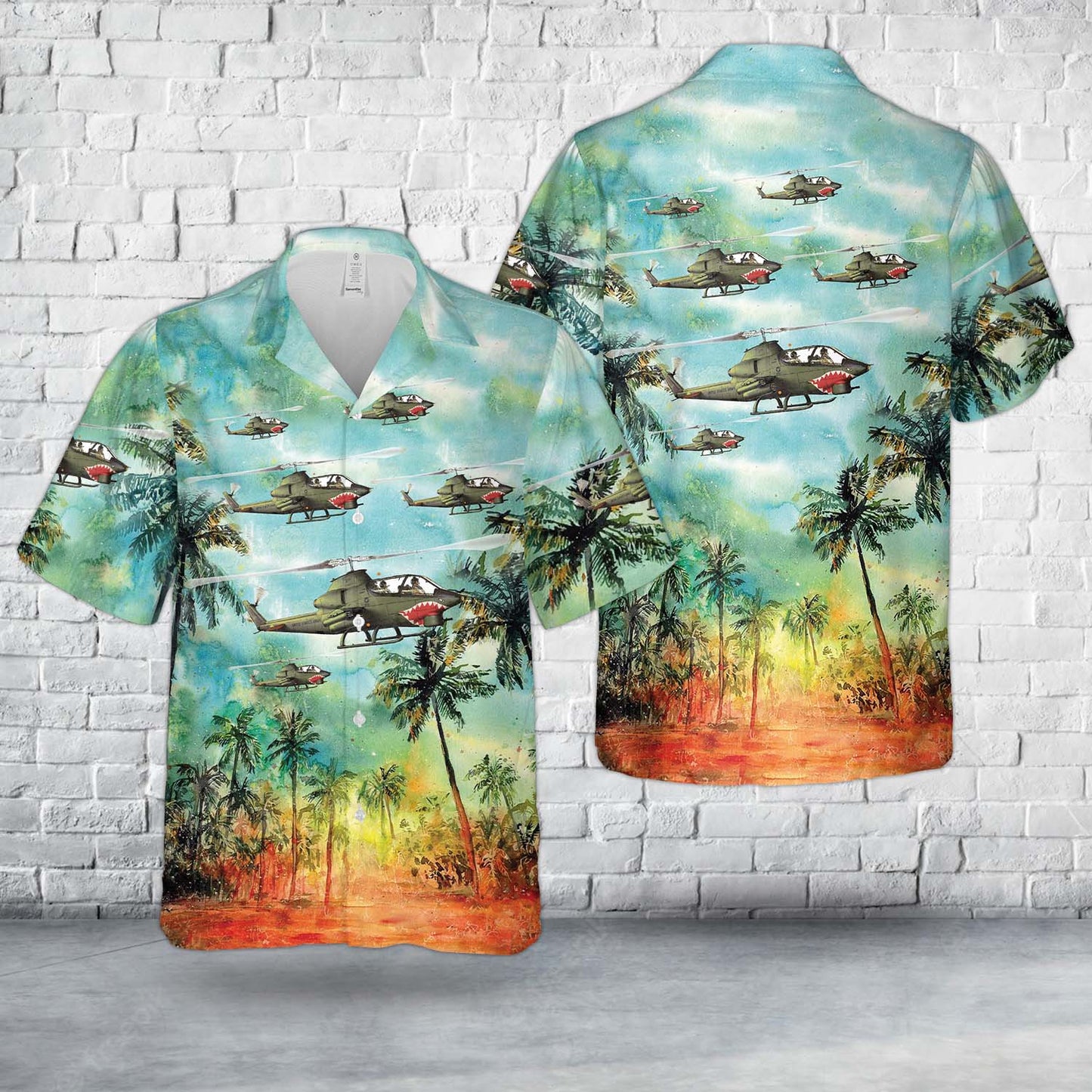 US Army AH-1 Huey Cobra Gunship (Snake) Hawaiian Shirt