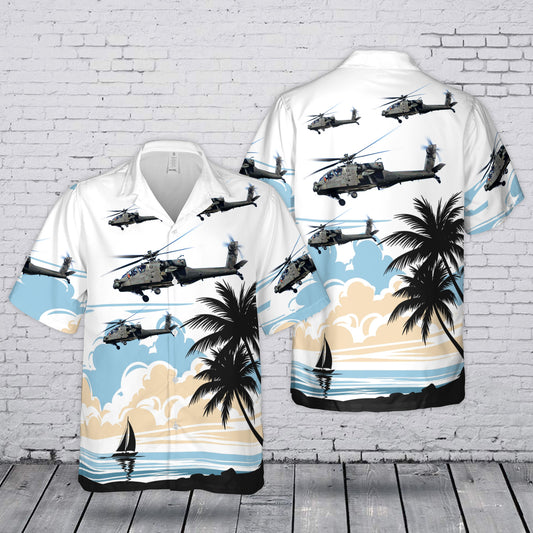 US Army AH-64 Apache Hawaiian Shirt