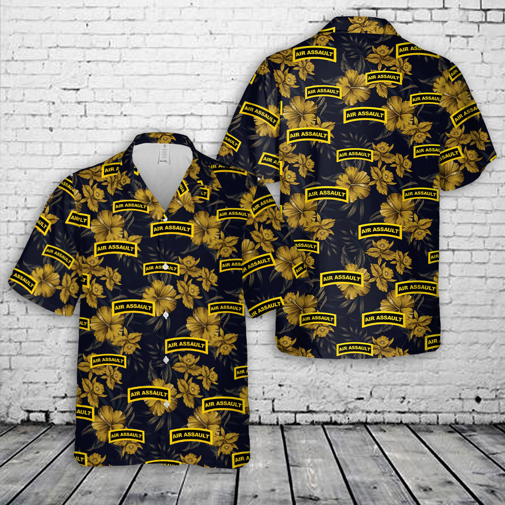 US Army AIR ASSAULT Tab Hawaiian Shirt