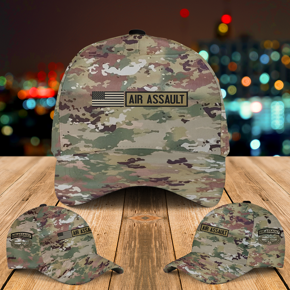 US Army Air Assault Camo Baseball Cap