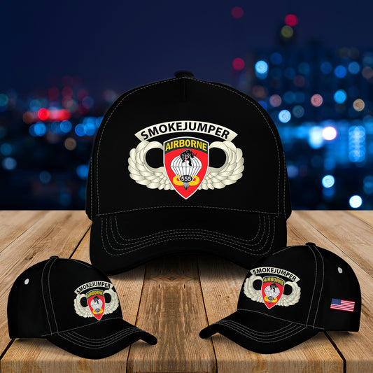 US Army Airborne 555th Parachute Infantry SmokeJumper Baseball Cap