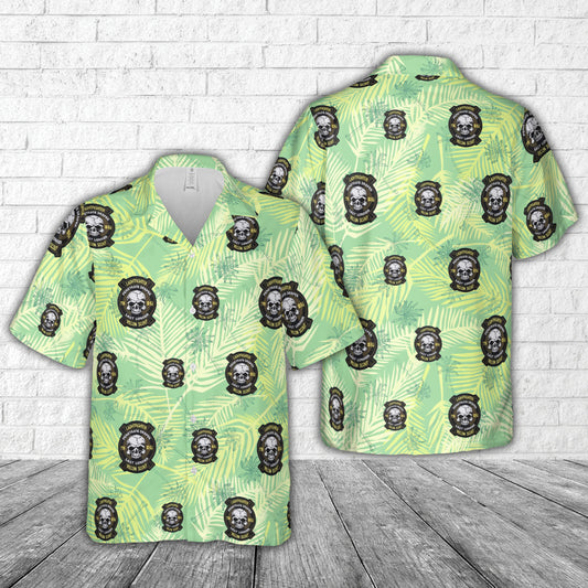 US Army Airborne Ranger7th Infantry Division (L) Recon Scout Hawaiian Shirt