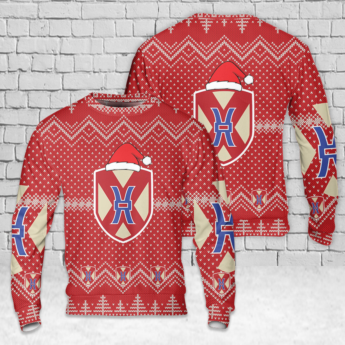 US Army Alabama Army National Guard 135th Sustainment Command (Expeditionary) (ESC) Christmas AOP Sweater