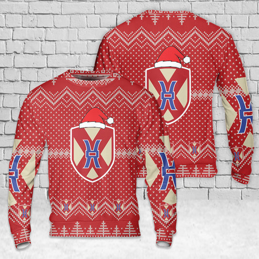 US Army Alabama Army National Guard 135th Sustainment Command (Expeditionary) (ESC) Christmas AOP Sweater